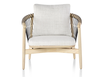 CROSSHATCH - Wooden and fabric armchair with armrests by Herman Miller - view 2